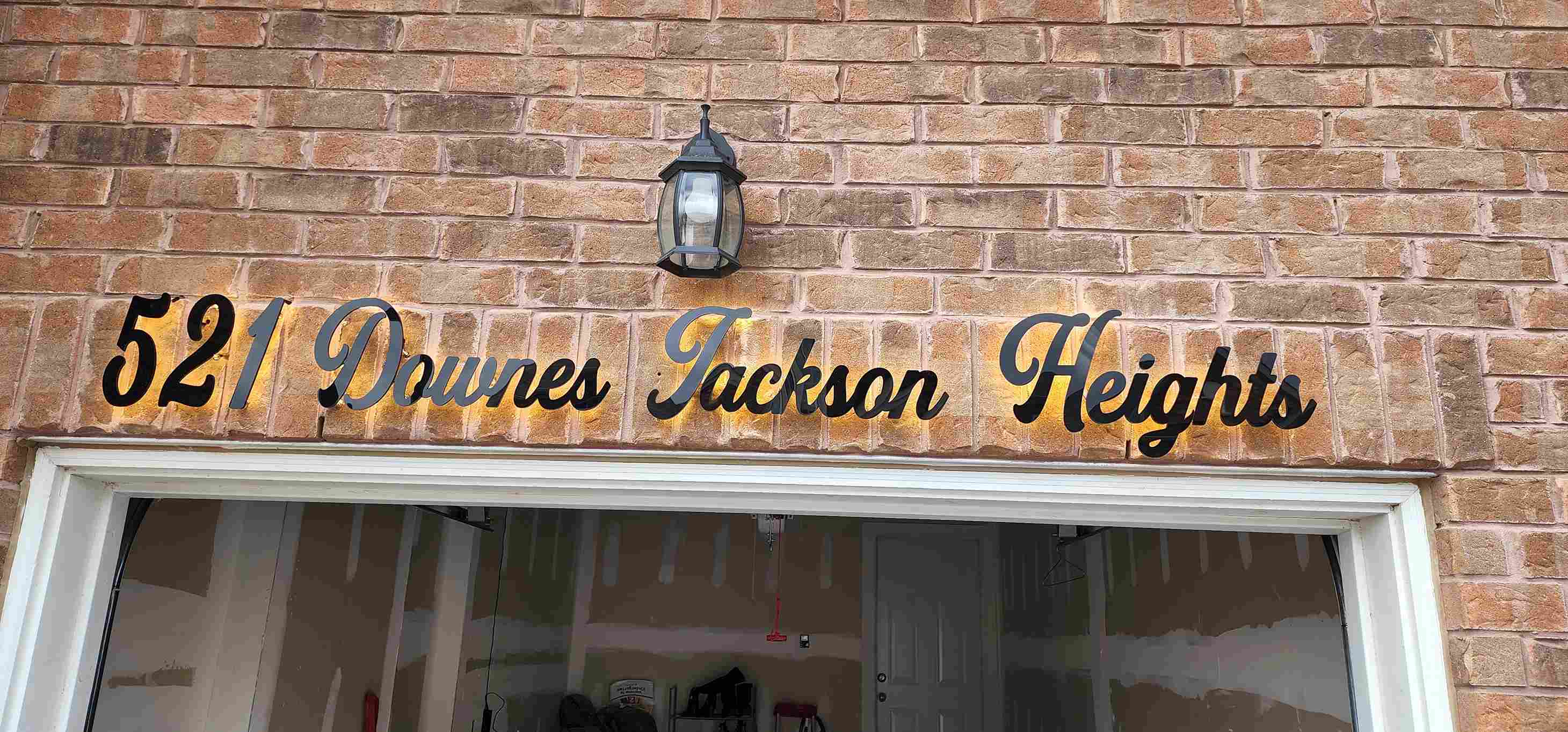 Custom design and acrylic address sign